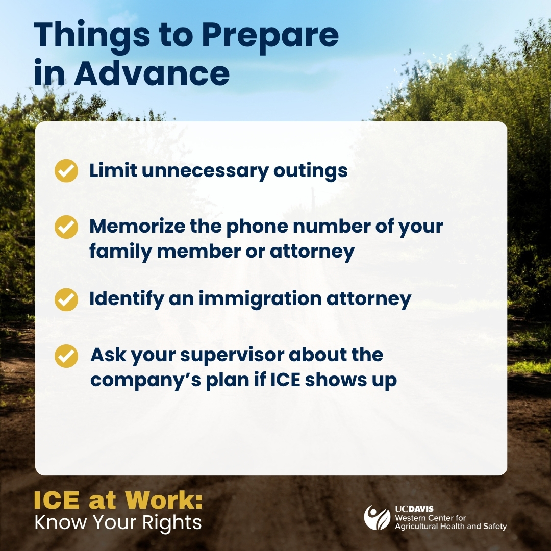Things to prepare in advance
