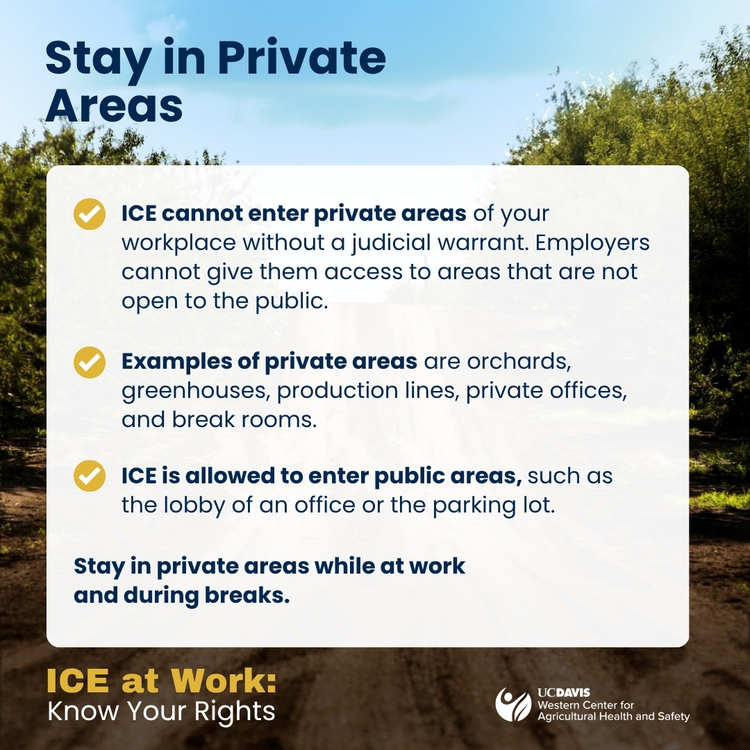 Information about staying in private vs. public areas