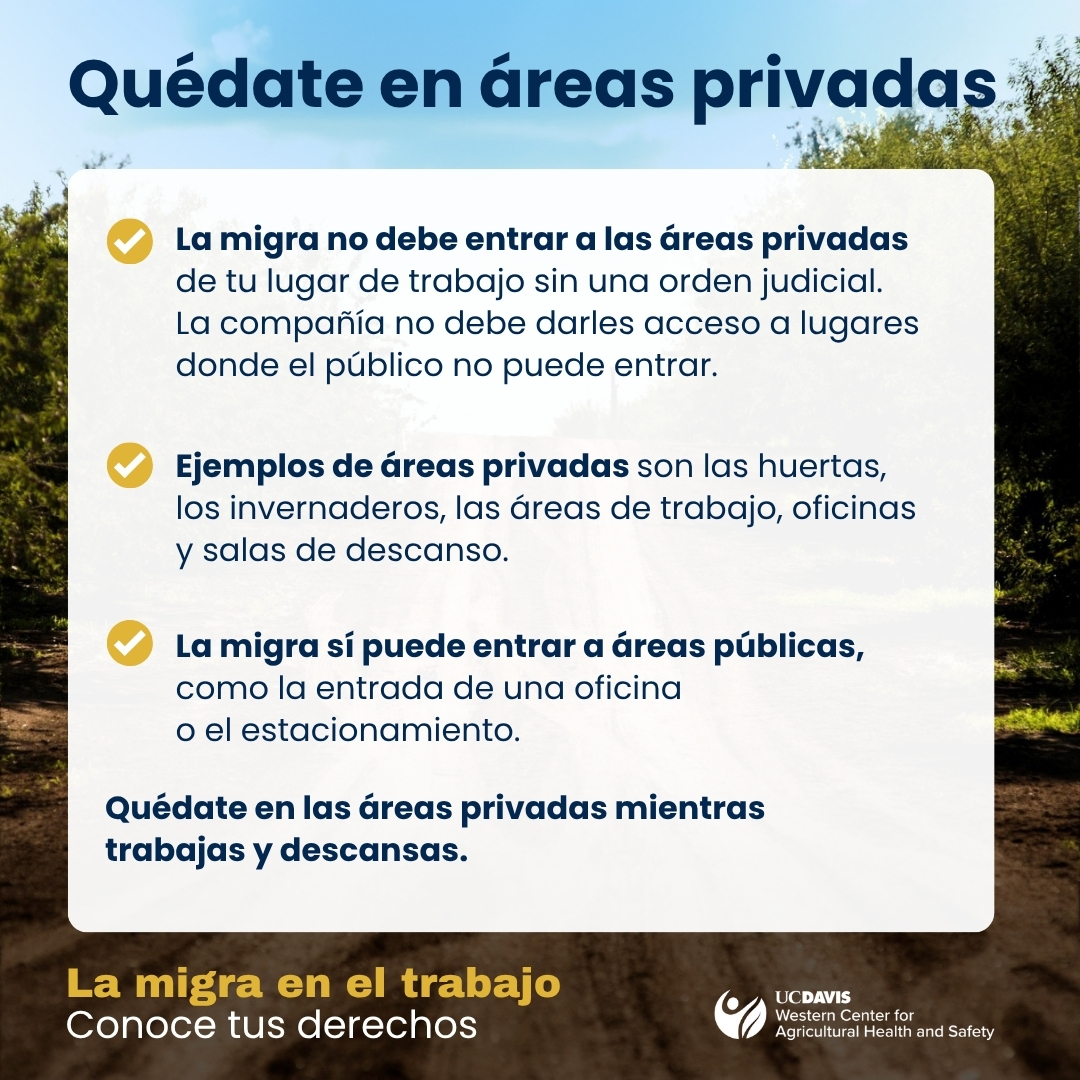 Quedate en areas privadas