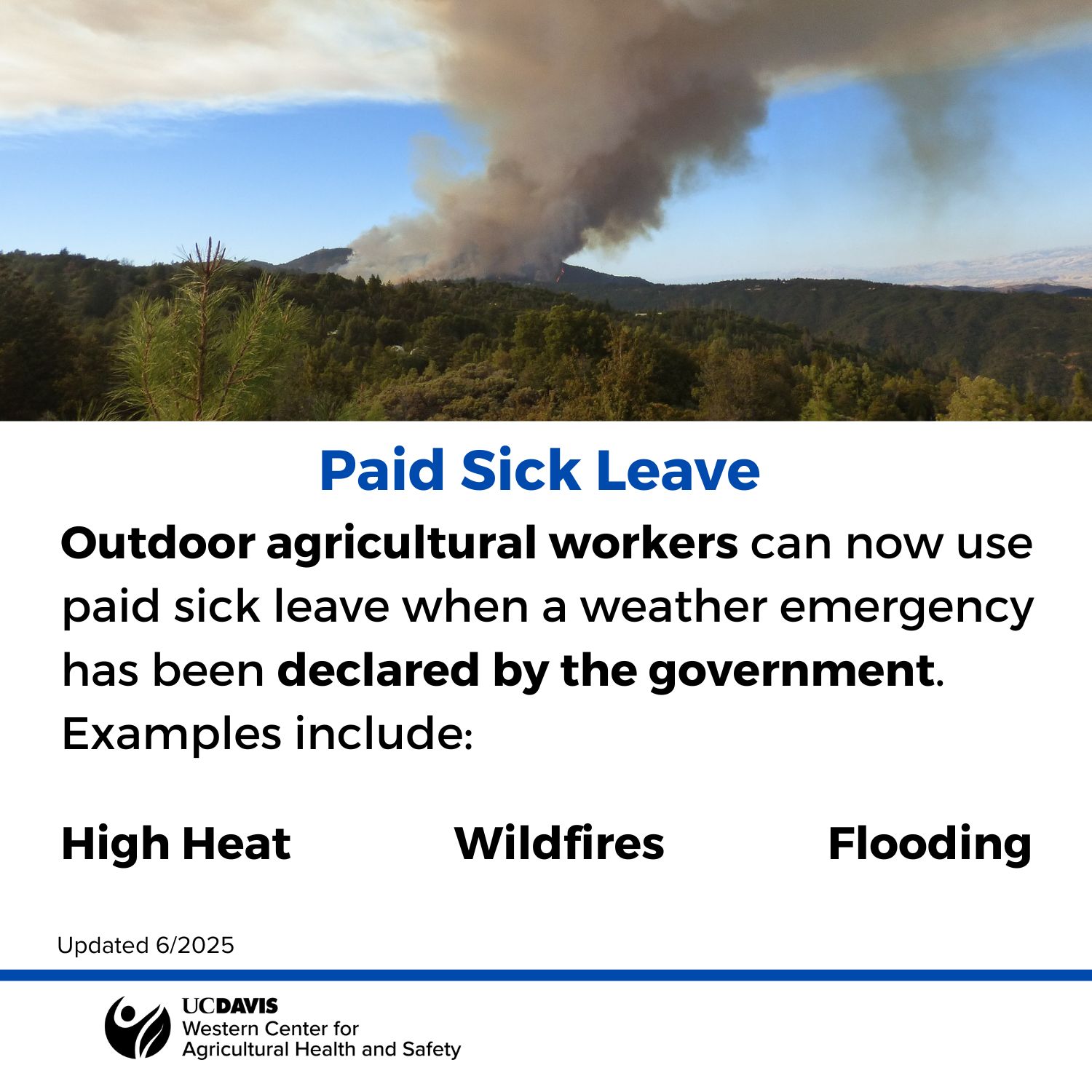 New information for outdoor agricultural workers
