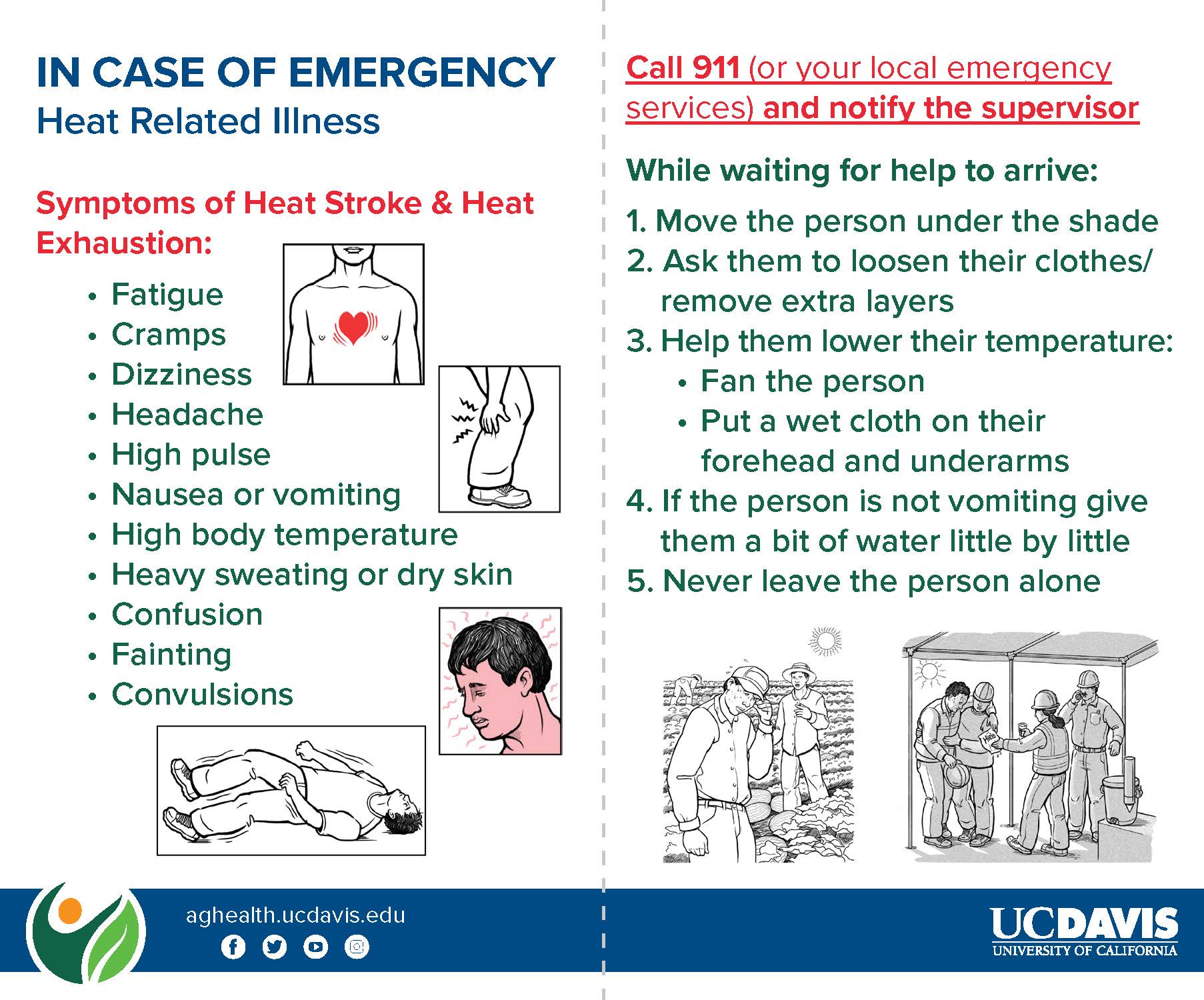 Heat Illness Emergency Card
