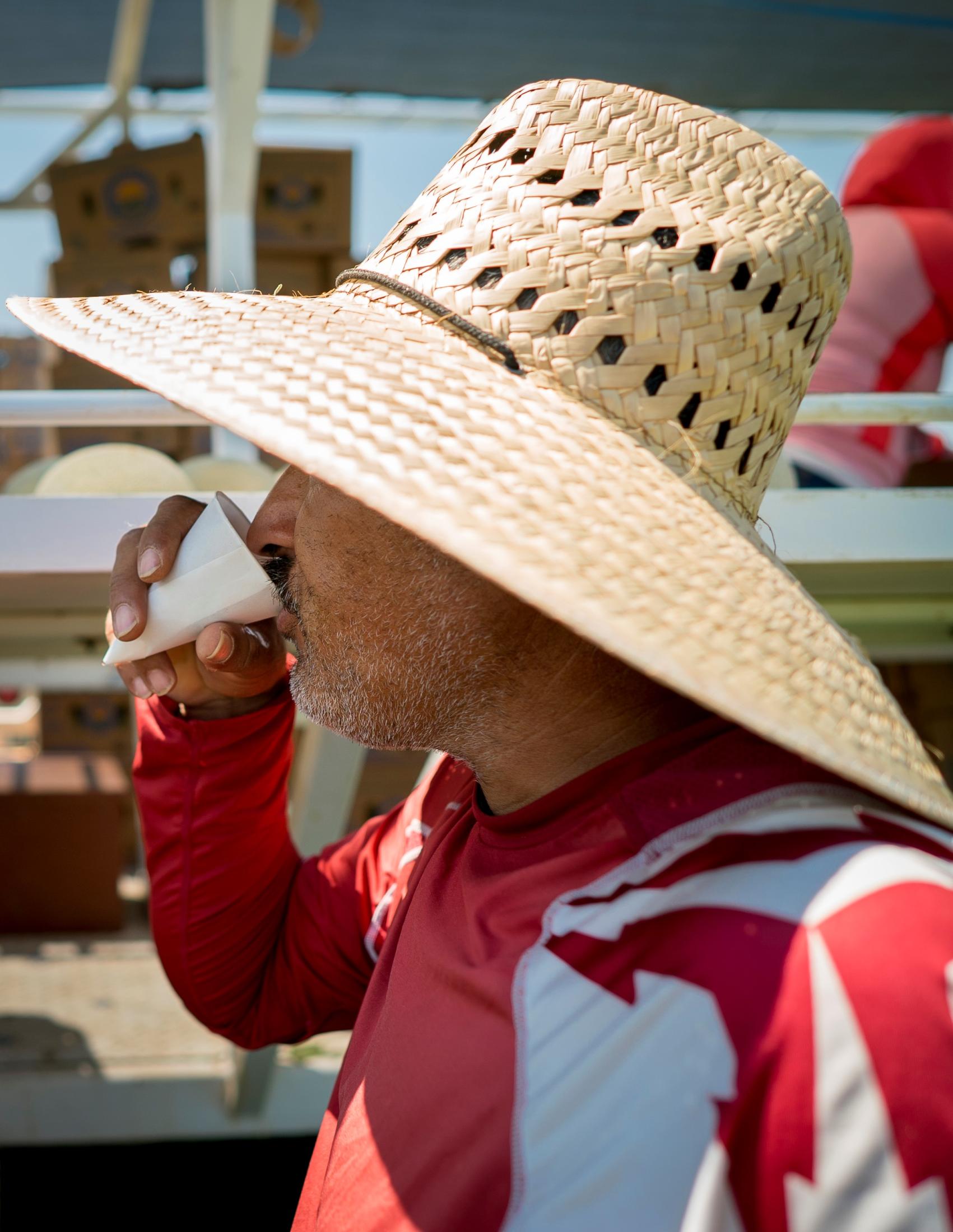 Man drinking water