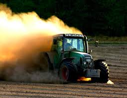 Tractor and dust