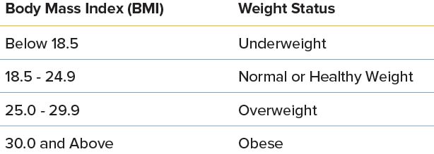 BMI Table