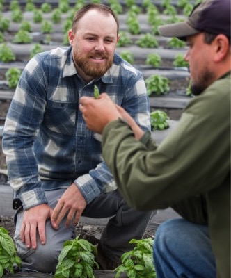 Veteran learning about farming