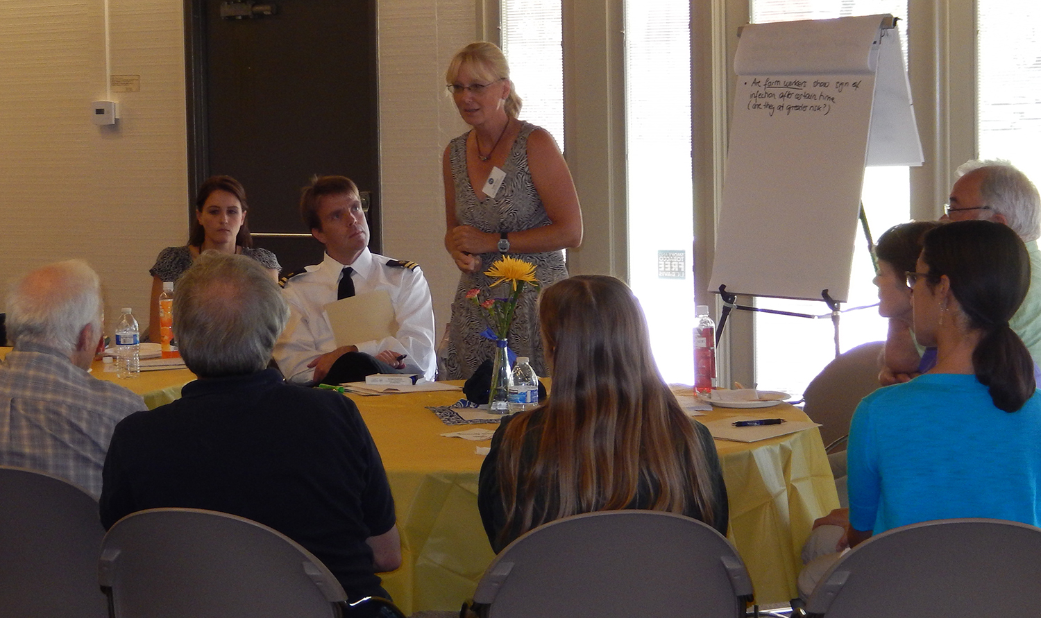 Retreat participants in the Valley Fever breakout group discuss next steps