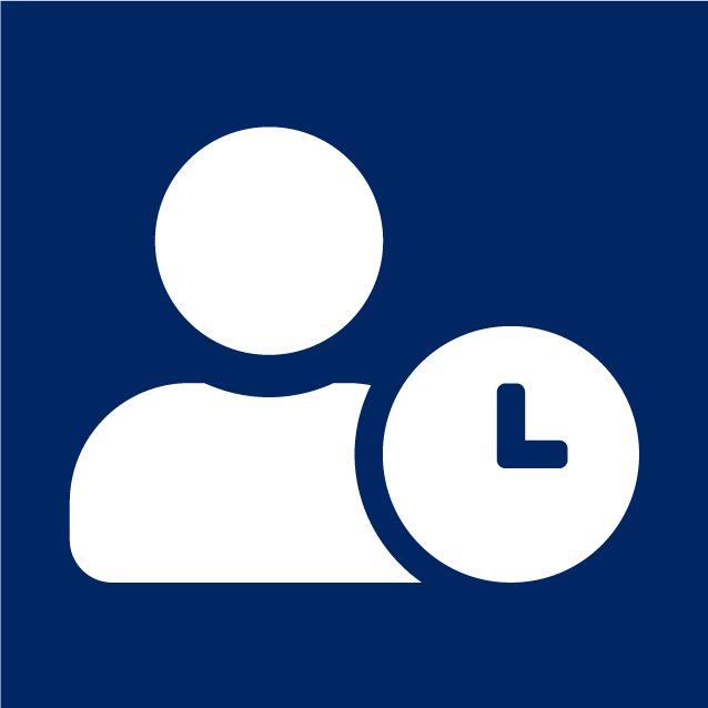 person and clock icon