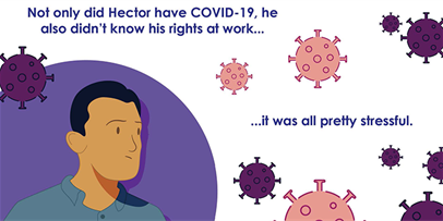 Screenshot of Hector and COVID scrollable story