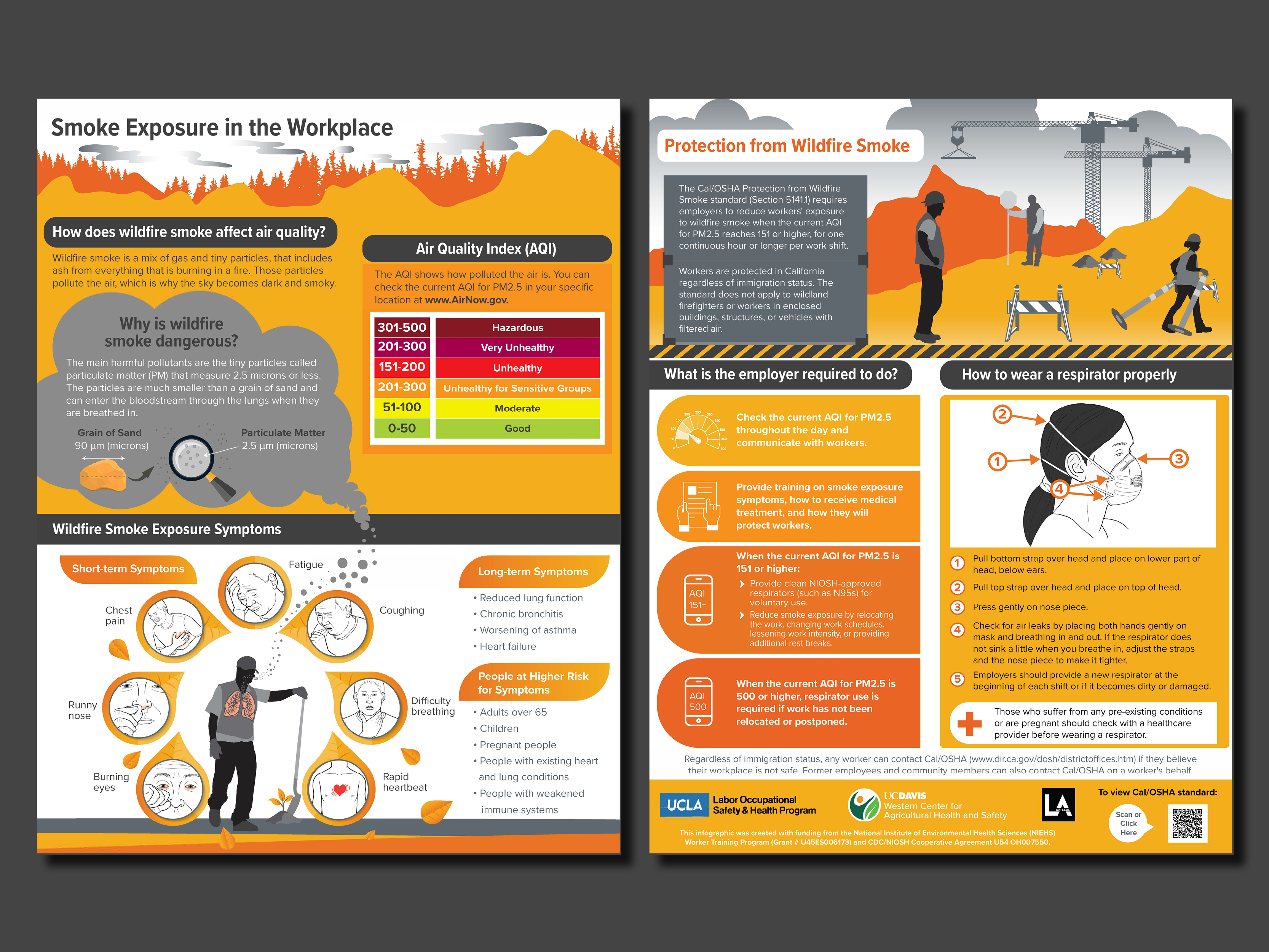 Images of the smoke exposure infographic front and back