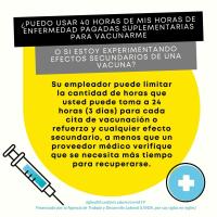 SPSL hours for vaccine side effects (Spanish)
