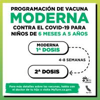 CDPH Moderna Vaccine Schedule (Spanish)