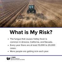 Image explaining the risk of contracting Valley fever