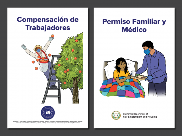 Thumbnail Images for Workers' Rights Flip Chart in Spanish